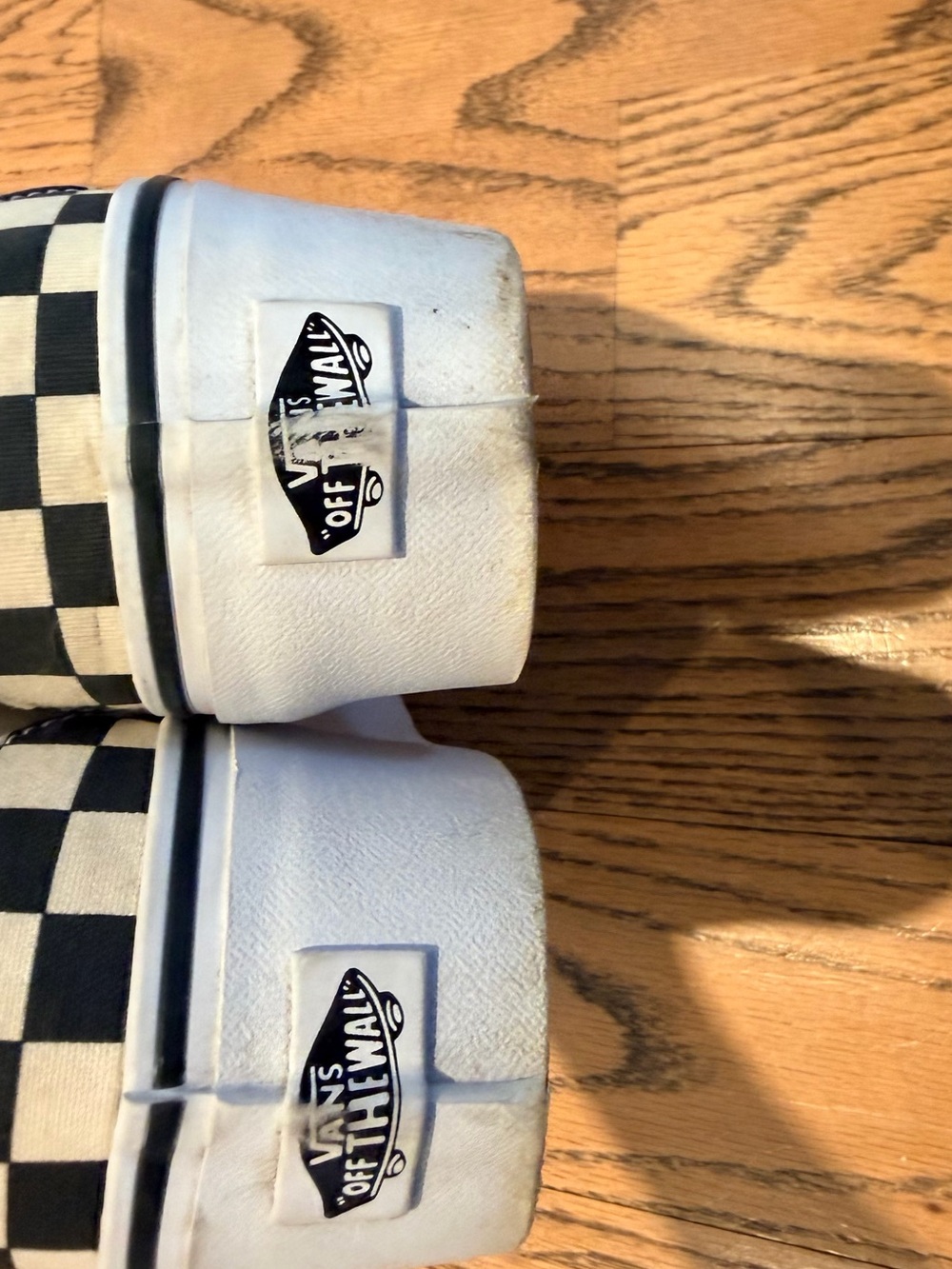 Vans' Classic Slip-On Checkerboard Sneakers - Black/White - Picture 14 of 14